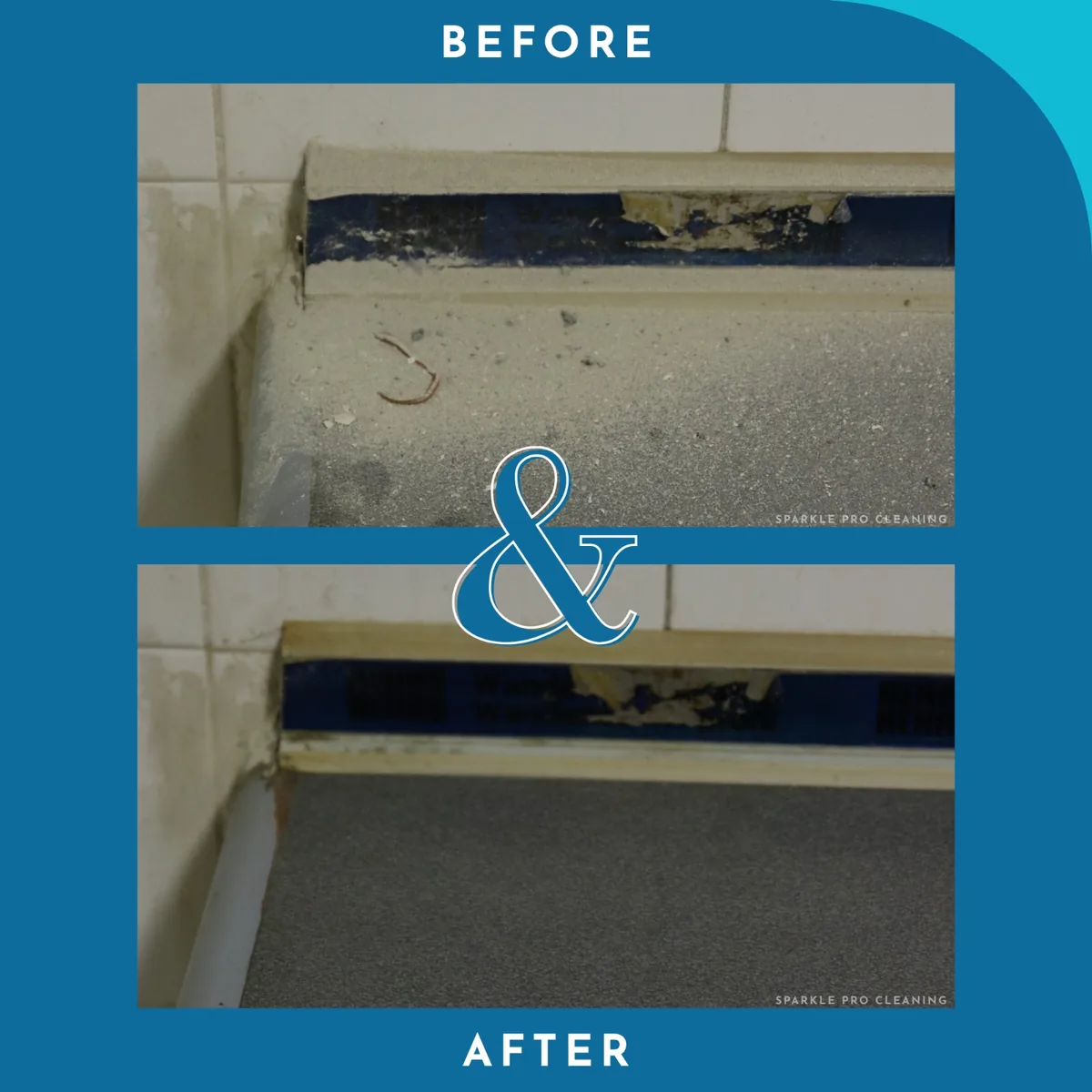 Before and after cleaning