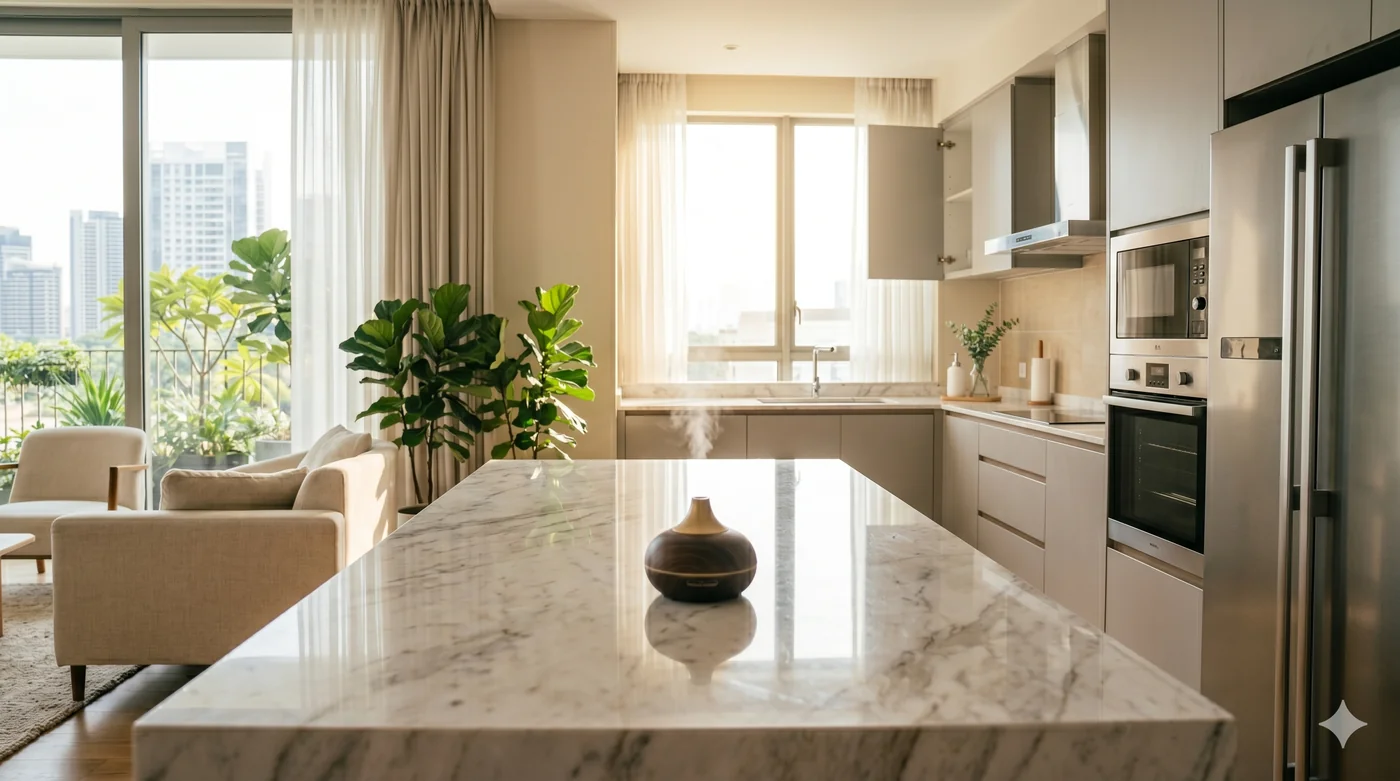 Spotless Singapore kitchen after deep cleaning