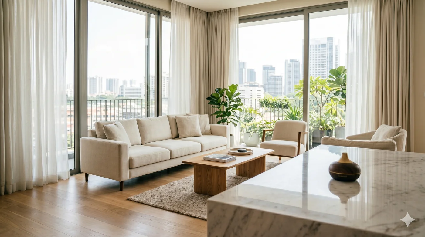 Pristine Singapore home interior