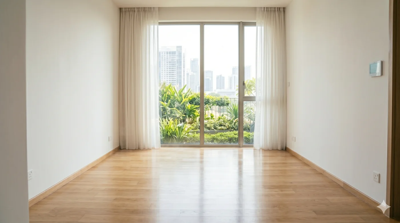 Empty Singapore condominium unit ready for tenancy handover